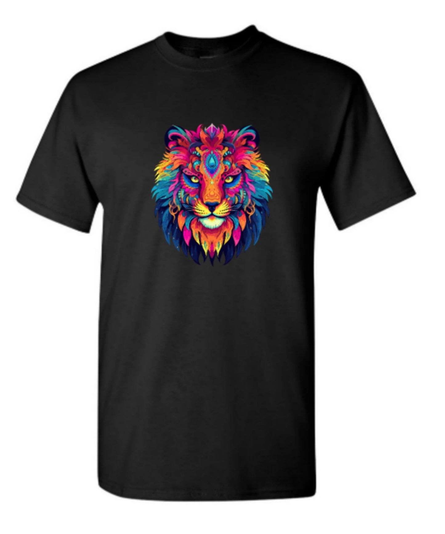 Psychedelic Lion T-Shirt / Colorful Graphic Tee/ Unique Animal Art Shirt/ Perfect Gift for Lion Lovers