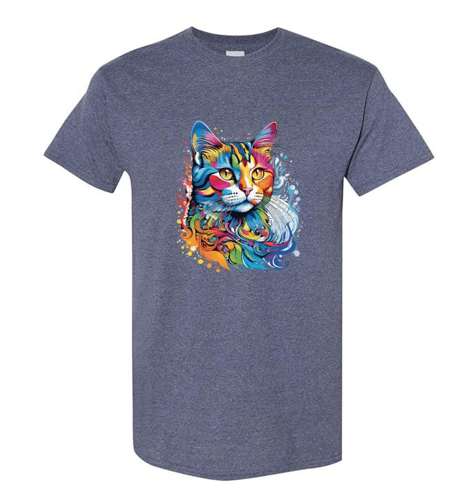Embrace Your Inner Cat Lover with our Psychedelic Cat T-Shirt!