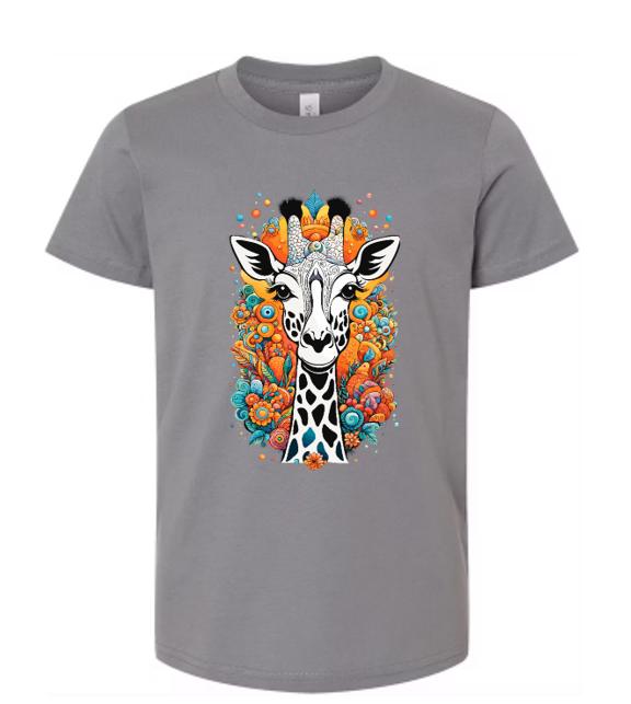 Psychedelic Giraffe T-Shirt/ Stand Tall in Style!