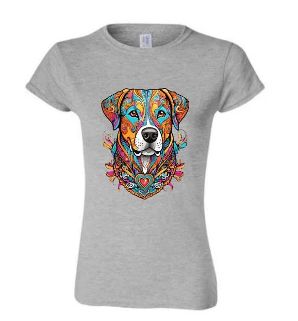 Psychedelic Labrador T-Shirt/ Colorful Dog Graphic Tee / Pet Lovers Shirt