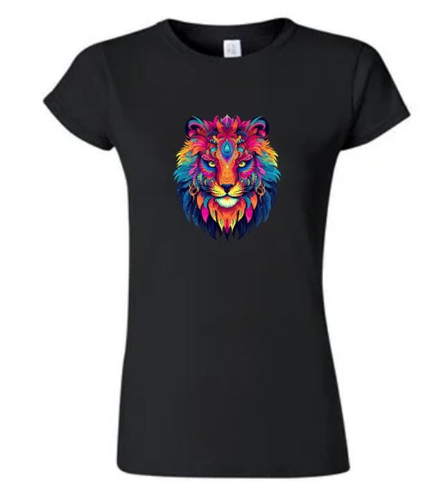 Psychedelic Lion T-Shirt / Colorful Graphic Tee/ Unique Animal Art Shirt/ Perfect Gift for Lion Lovers