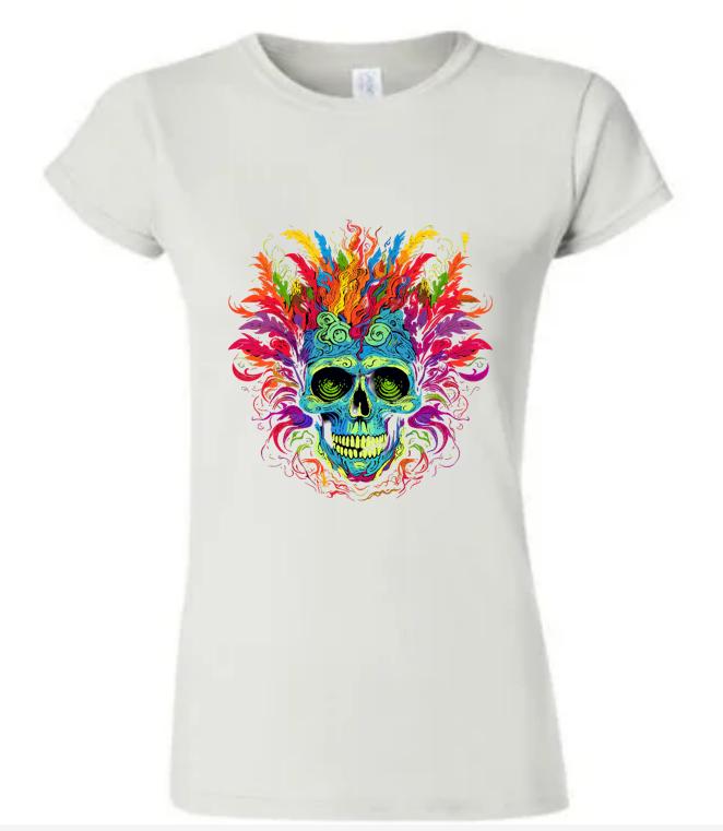 Psychedelic; Skull Shirt; Graphic Tee, Bold Style; Unique Vibes