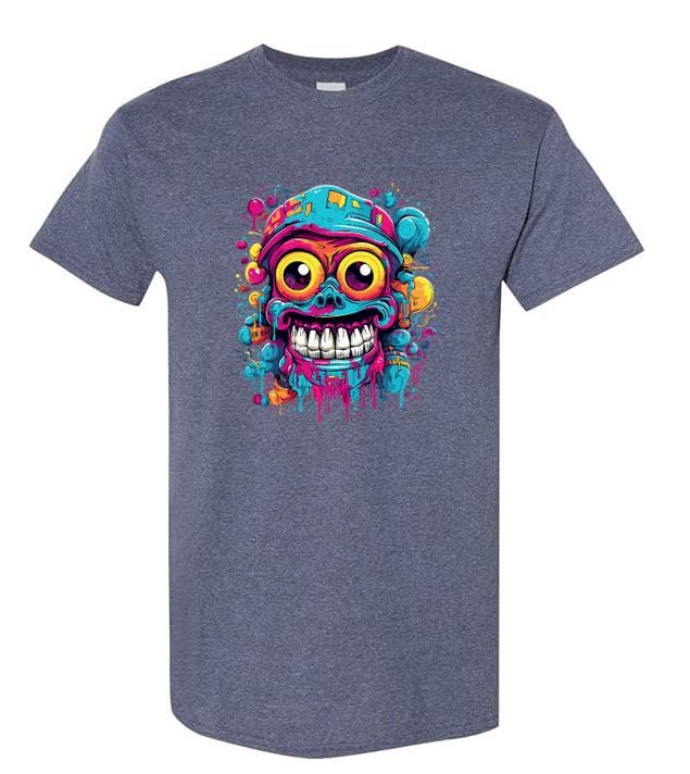 Psychedelic Zombie Skull T-Shirt/Trippie Graphic Tee