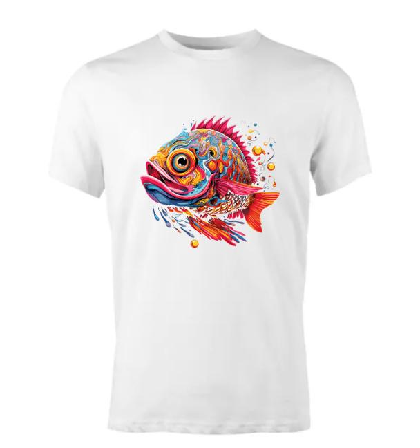 Psychedelic Fish T-Shirt/ Dive into Color!