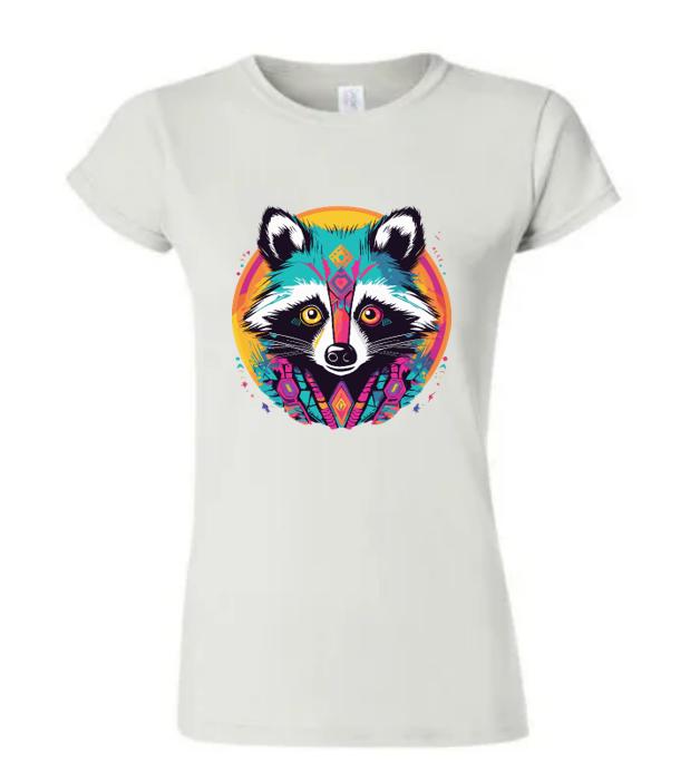 Psychedelic Raccoon T-Shirt/ Colorful Animal Tee/ Unique Graphic Tee/ Nature Lover Gift