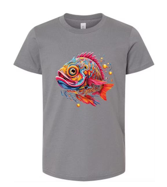 Psychedelic Fish T-Shirt/ Dive into Color!
