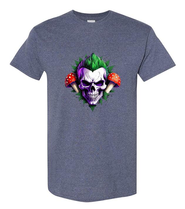 Vibrant Psychedelic Joker Skull T-Shirt/Unleash Your Inner Jester!