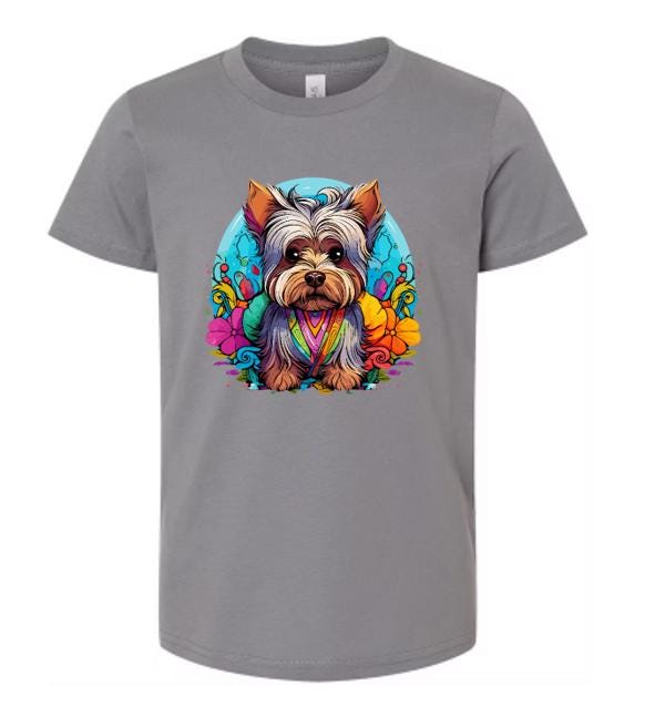 Psychedelic Yorkshire Terrier T-Shirt/ Colorful Dog Graphic Tee/ Unique Pet Lover Shirt/ Perfect Gift for Dog Owners