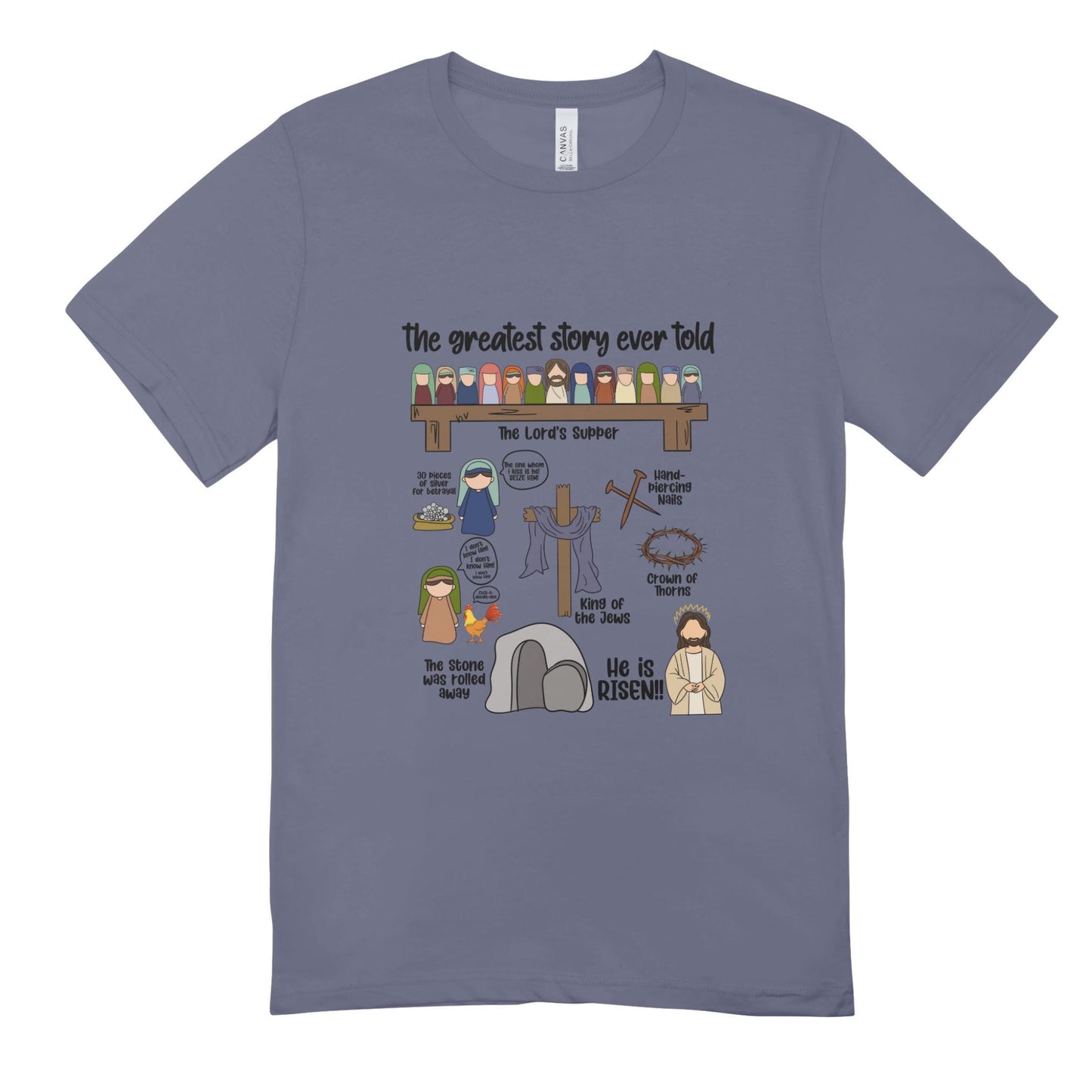 He Has Risen Shirt/ Inspirational Easter Tee for Adults / Celebrate the Resurrection of Jesus