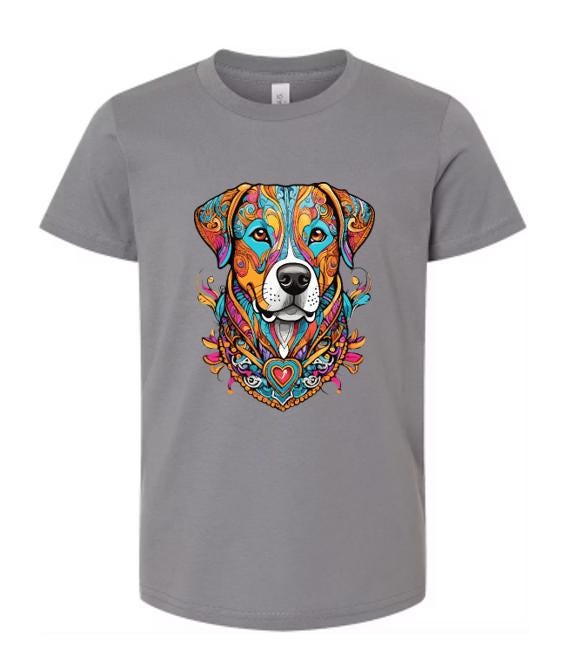 Psychedelic Labrador T-Shirt/ Colorful Dog Graphic Tee / Pet Lovers Shirt