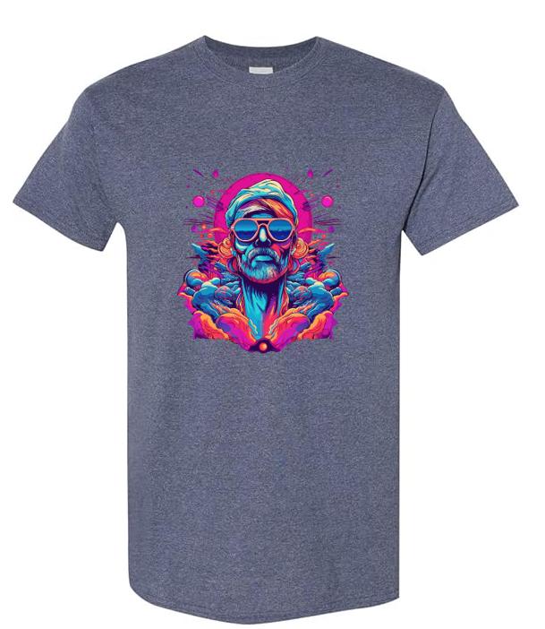Psychedelic Vintage Hippie Man T-Shirt/ Retro Boho Graphic Tee