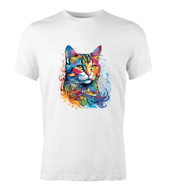 Embrace Your Inner Cat Lover with our Psychedelic Cat T-Shirt!