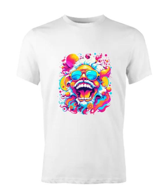 Whimsical Psychedelic Laughing Old Man T-Shirt/Embrace Joy and Laughter!