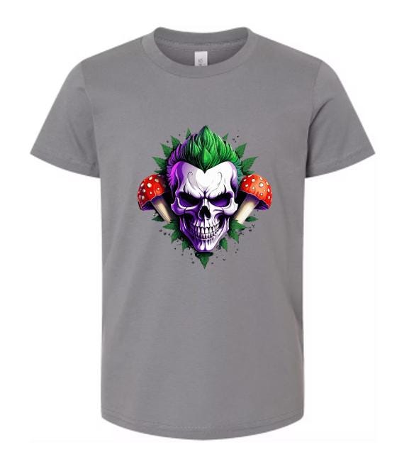 Vibrant Psychedelic Joker Skull T-Shirt/Unleash Your Inner Jester!