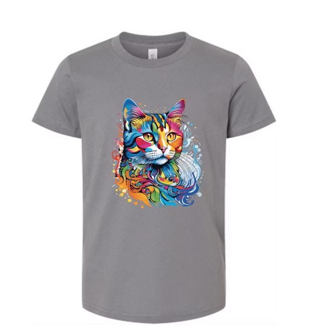 Embrace Your Inner Cat Lover with our Psychedelic Cat T-Shirt!