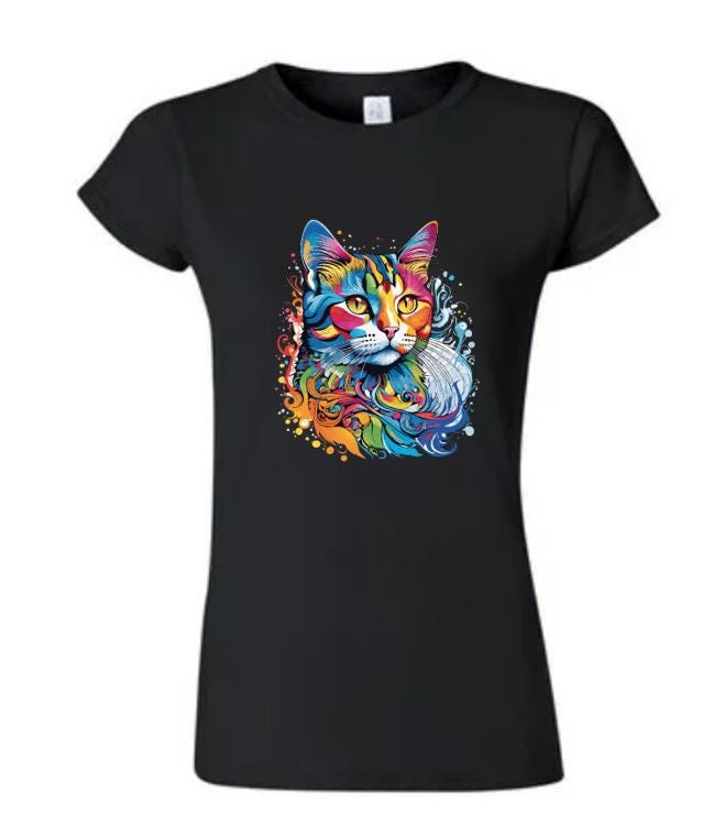Embrace Your Inner Cat Lover with our Psychedelic Cat T-Shirt!