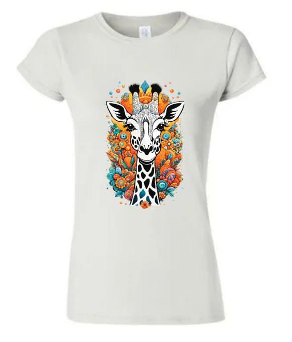 Psychedelic Giraffe T-Shirt/ Stand Tall in Style!