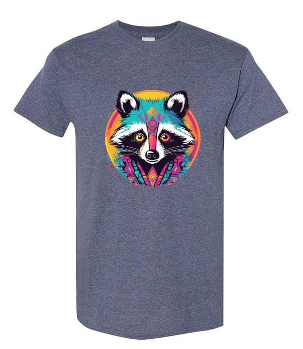 Psychedelic Raccoon T-Shirt/ Colorful Animal Tee/ Unique Graphic Tee/ Nature Lover Gift