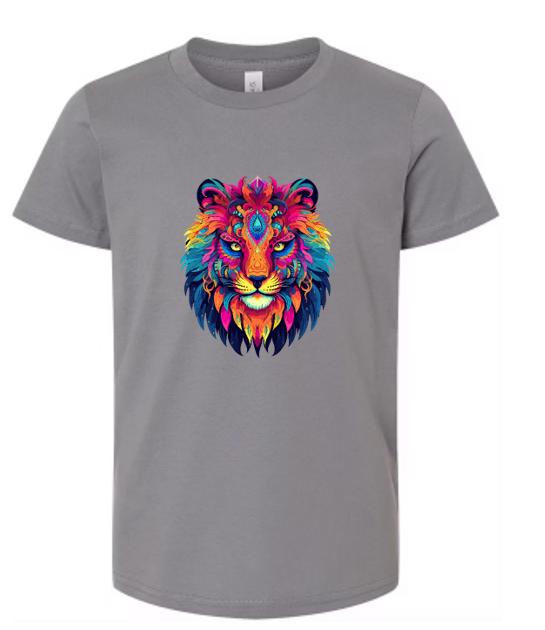 Psychedelic Lion T-Shirt / Colorful Graphic Tee/ Unique Animal Art Shirt/ Perfect Gift for Lion Lovers