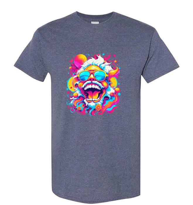 Whimsical Psychedelic Laughing Old Man T-Shirt/Embrace Joy and Laughter!