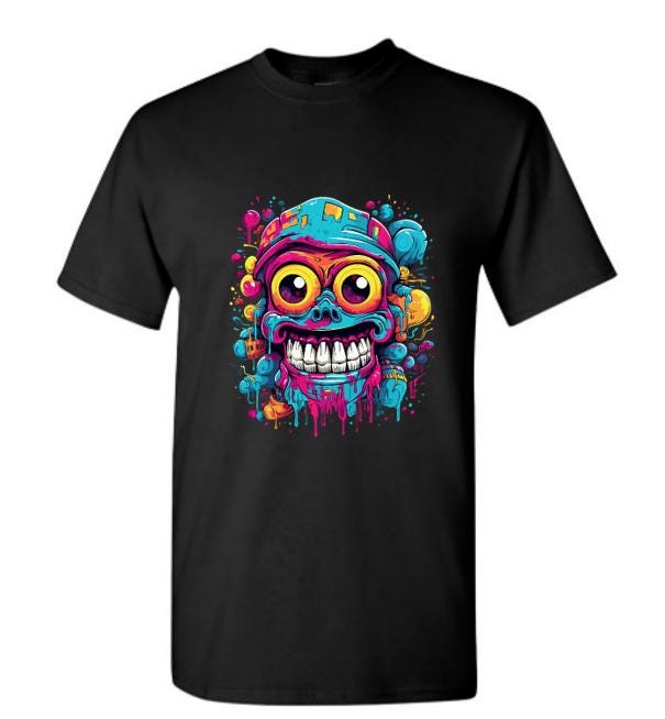 Psychedelic Zombie Skull T-Shirt/Trippie Graphic Tee