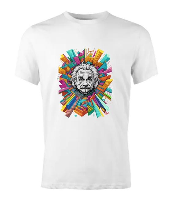 Psychedelic Einstein T-Shirt/ Colorful Science Graphic Tee / Unique Albert Einstein Shirt/ Gift for Science Lovers