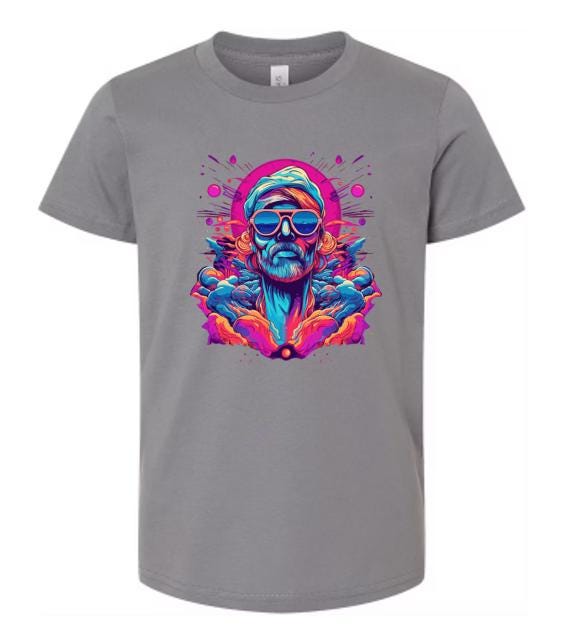 Psychedelic Vintage Hippie Man T-Shirt/ Retro Boho Graphic Tee