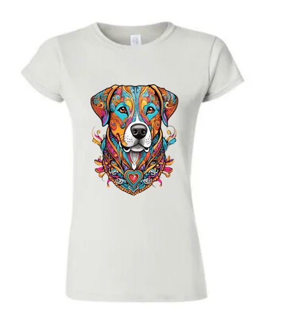 Psychedelic Labrador T-Shirt/ Colorful Dog Graphic Tee / Pet Lovers Shirt