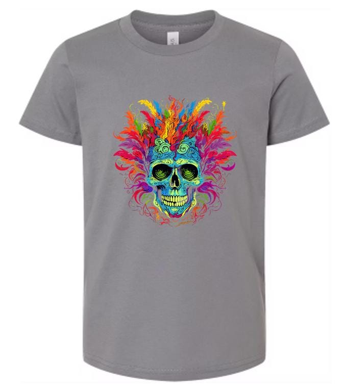 Psychedelic; Skull Shirt; Graphic Tee, Bold Style; Unique Vibes