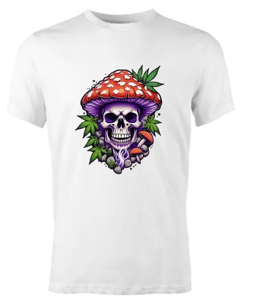 Psychedelic Skull T-Shirt/ Colorful Graphic Tee / Unique Art Shirt