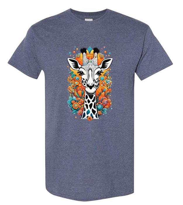 Psychedelic Giraffe T-Shirt/ Stand Tall in Style!