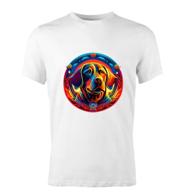Psychedelic Golden Retriever T-Shirt / Colorful Dog Graphic Tee / Unique Pet Lover Shirt/ Fun Gift for Dog Owners