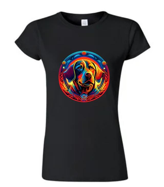 Psychedelic Golden Retriever T-Shirt / Colorful Dog Graphic Tee / Unique Pet Lover Shirt/ Fun Gift for Dog Owners