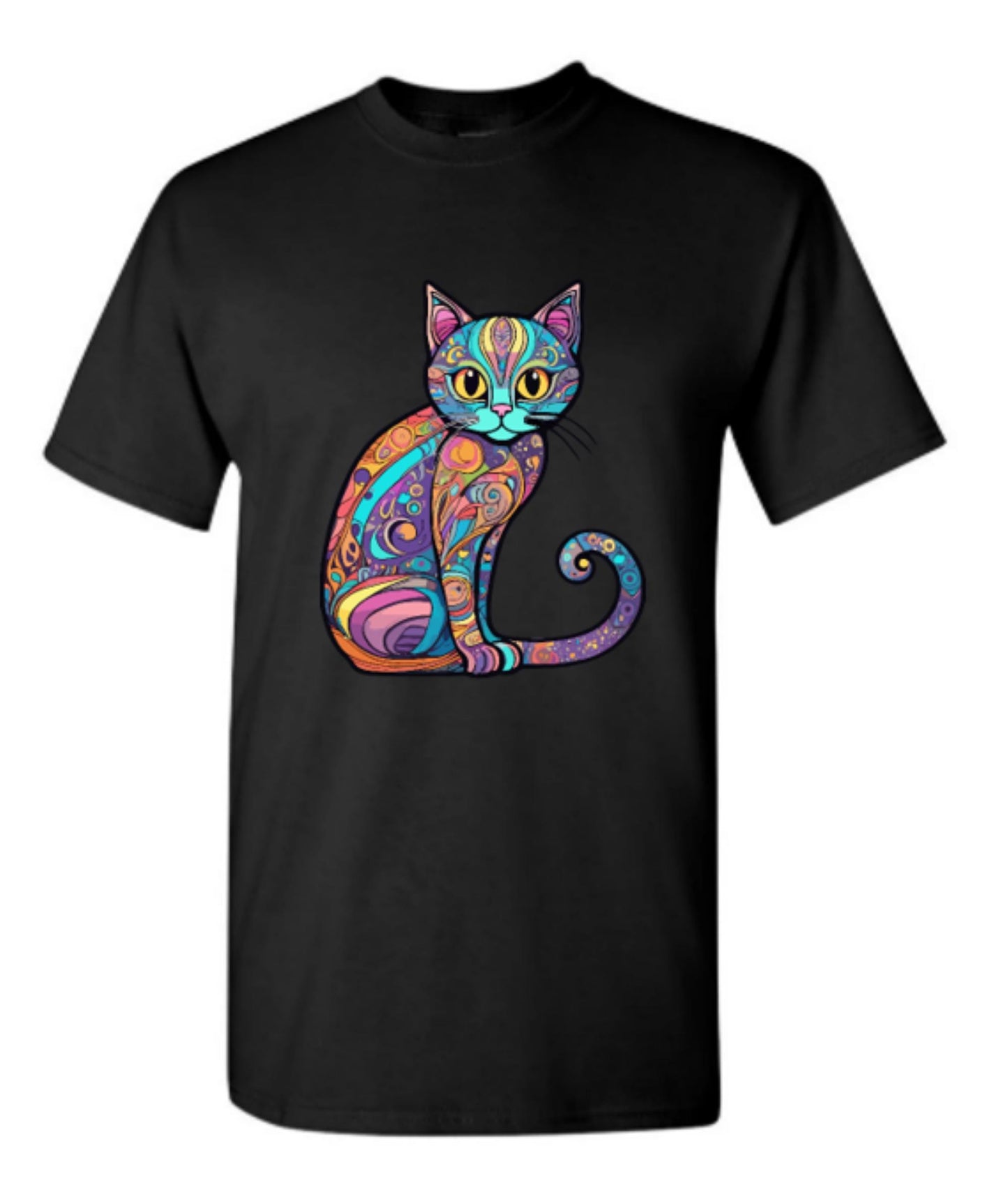 Embrace Your Inner Cat Lover with our Psychedelic Cat T-Shirt!