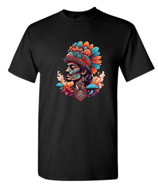Psychedelic; Man; Male; Aztec; Warrior