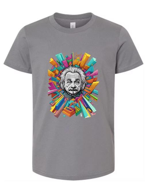 Psychedelic Einstein T-Shirt/ Colorful Science Graphic Tee / Unique Albert Einstein Shirt/ Gift for Science Lovers