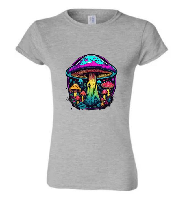 Psychedelic Mushroom T-Shirt/Vibrant Boho Graphic Tee/Trippy Fungi Design/Perfect for Nature Lovers and Festival Goers.