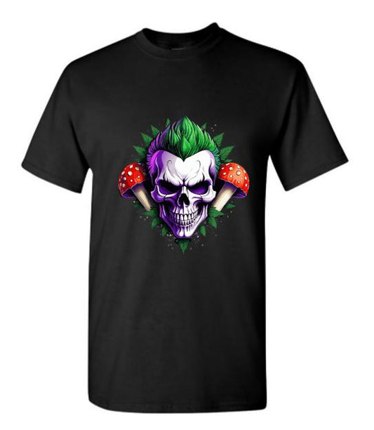 Vibrant Psychedelic Joker Skull T-Shirt/Unleash Your Inner Jester!