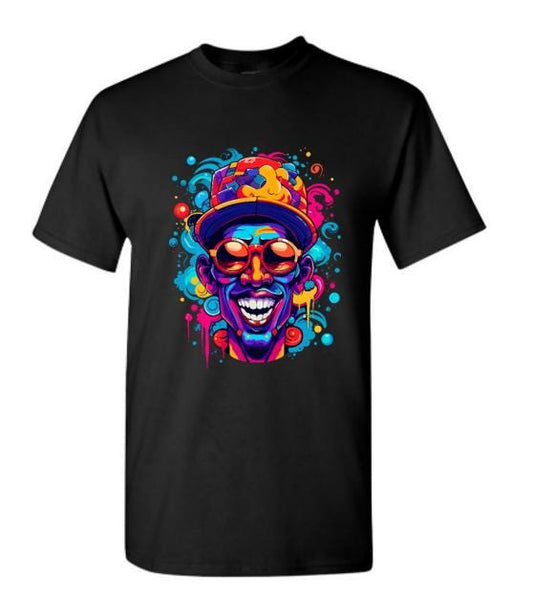 Hip Hop Psychedelic T-Shirt - Vibrant Graphic Tee - Streetwear Style