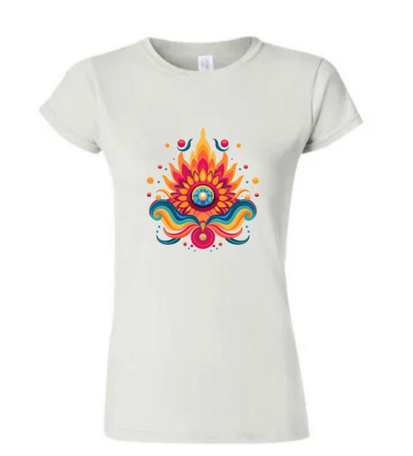 Psychedelic Vibrant Boho-Inspired Graphic Tee for Free Spirits