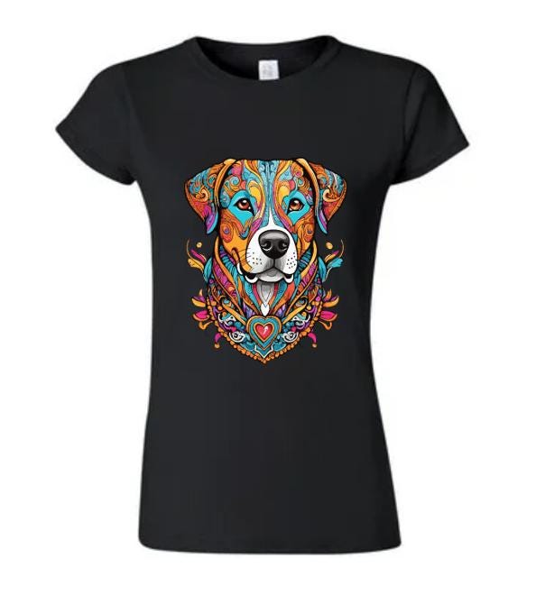 Psychedelic Labrador T-Shirt/ Colorful Dog Graphic Tee / Pet Lovers Shirt