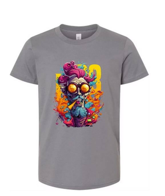 Psychedelic Zombie Skull T-Shirt/Trippie Graphic Tee