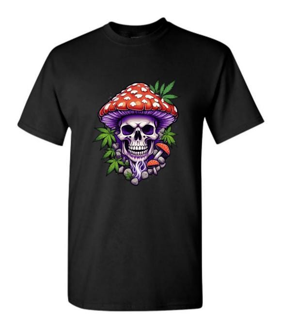 Psychedelic Skull T-Shirt/ Colorful Graphic Tee / Unique Art Shirt