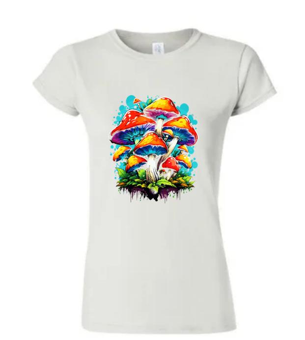 Psychedelic Mushroom T-Shirt/Vibrant Boho Graphic Tee/Trippy Fungi Design/Perfect for Nature Lovers and Festival Goers.