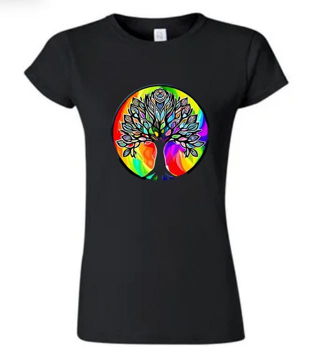 Psychedelic Tree T-Shirt/ Trippy Nature Tee/ Unique Graphic Tee