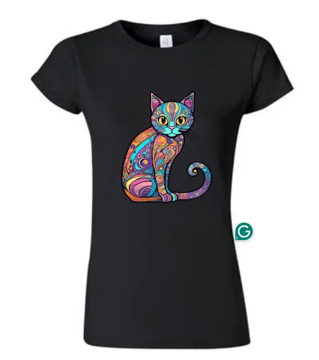 Embrace Your Inner Cat Lover with our Psychedelic Cat T-Shirt!