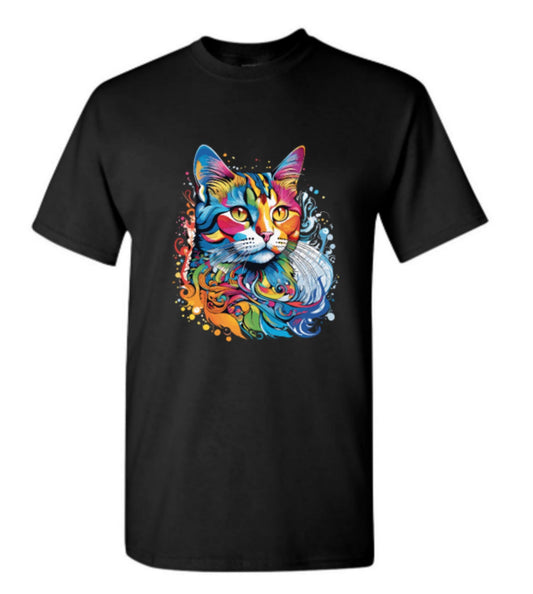 Embrace Your Inner Cat Lover with our Psychedelic Cat T-Shirt!