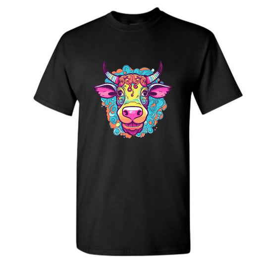 Psychedelic Cow T-Shirt/Vibrant and Unique Graphic Tee