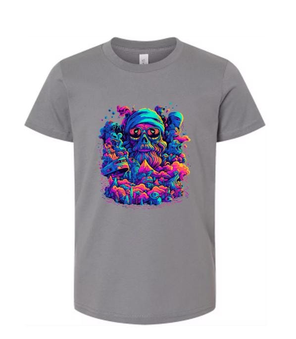 Psychedelic Zombie Skull T-Shirt/Trippie Graphic Tee