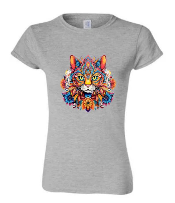 Embrace Your Inner Cat Lover with our Psychedelic Cat T-Shirt!